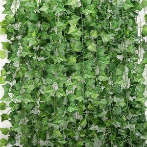 36Strands 248FT Fake Ivy Garland Leaves ArtificialVines Faux Green Hanging Plant